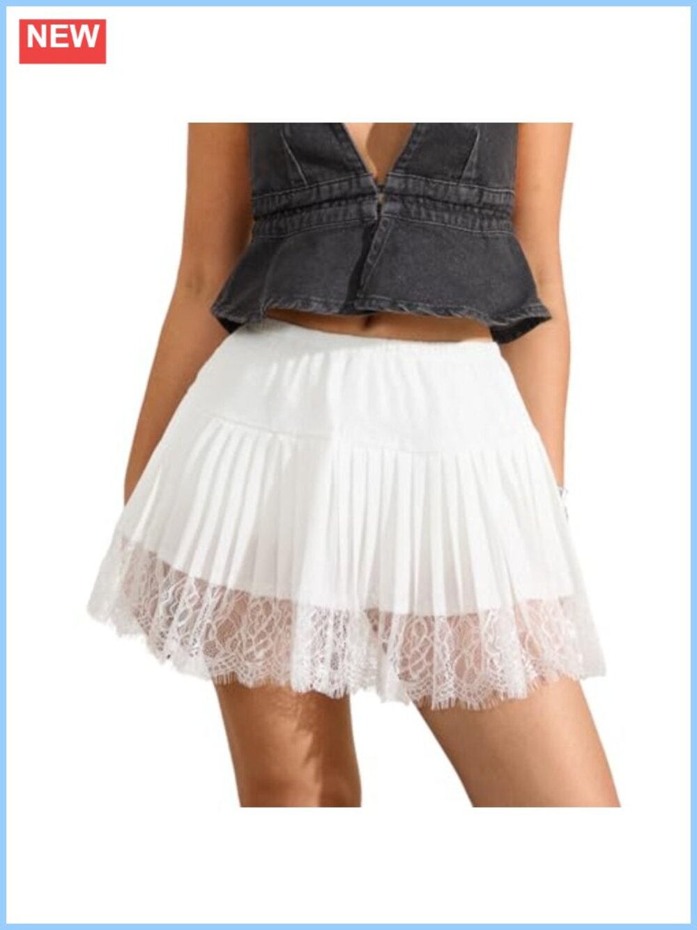 Women's Mini Skirt Lace Floral Tiered Ruffle A-Line Summer Going Out